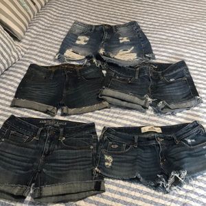 Women’s (5) lot of cut off jean shorts